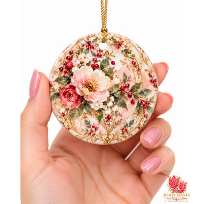 Pink Light Flower Reversible Ornament